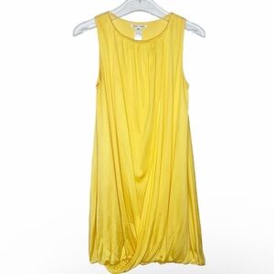 Alice+Olivia Womens Silk Blend Yellow Sleeveless Bubble Dress Size XS.
